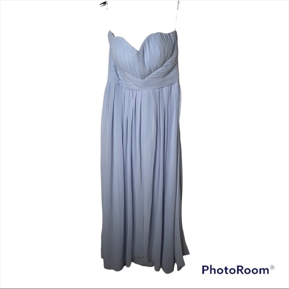 NWT Y.A.S. ASOS Light Blue Strapless Molly Maxi Gown Dress Size Large - Picture 10 of 15